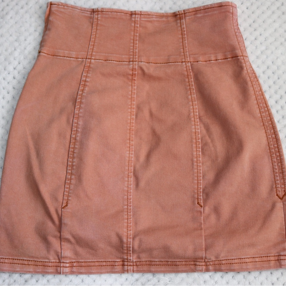 Free People Coral Mini Skirt